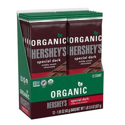 HERSHEY&#39;S Organic Chocolate Bar, 1.55 oz. (Pack of 12)