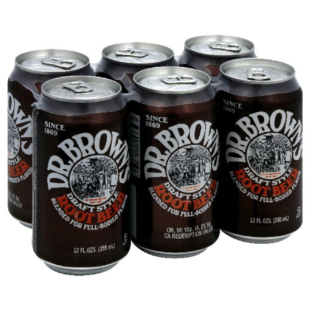 Dr. Brown Root Beer Soda 6 pack, 12-ounces (Pack of4)