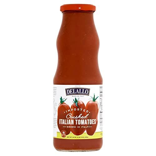 DeLallo Imported Italian Crushed Tomatoes, 24oz Jar, 3-Pack