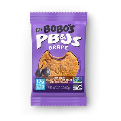 Bobo's Peanut Butter and Jelly Oat Snack Variety Pack, 10 Grape Flavored, 10 Strawberry Flavored, Healthy Everyday Snack