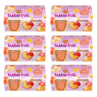 DEL MONTE BUBBLE FRUIT Pear Berry Pomegranate-Flavored FRUIT CUP Snacks, 24 Pack, 3.5 oz