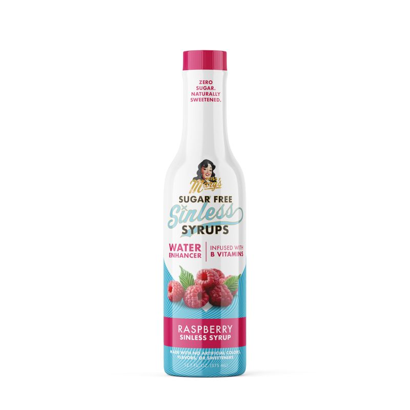 Sugar Free Raspberry Sinless Syrup - Stevia Based, No Sugar Alcohols or Sucralose, No Artificial Sweeteners, Natural Ingredients, Water Enhancer, Tea, Desserts Keto Friendly, 1 Pack