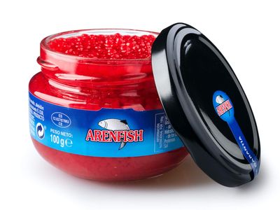 Eurocaviar - Shikran - Smoked Herring Red Caviar Pearls 3.52 oz [100 g] [Premium Caviar Alternative]