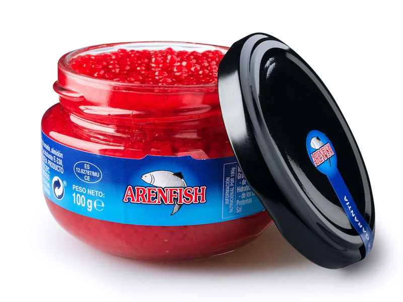 Eurocaviar - Shikran - Smoked Herring Red Caviar Pearls 3.52 oz [100 g] [Premium Caviar Alternative]