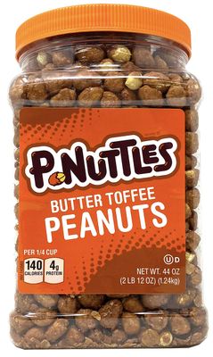 P-Nuttles Butter Toffee Covered Peanuts,Sweet Salty Snack, Toffee Peanuts,Toffee Nuts, 44 Ounce Jar Made in the USA, Kosher, Peanuts Sweet, Party Snack, Crunchy Nut Snack, Sweet Snack