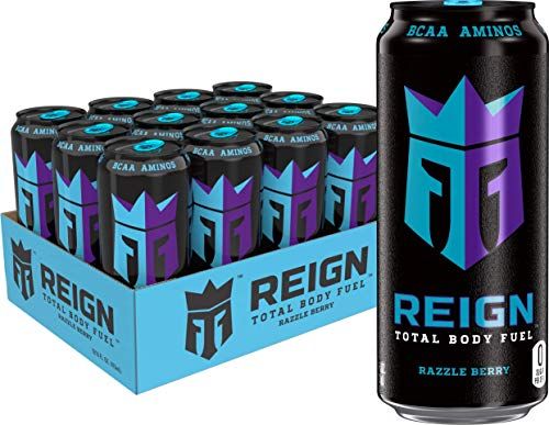 Reign Total Body Fuel, Razzle Berry, Fitness &amp; Performance Drink, 16 Ounce (Pack of 12)