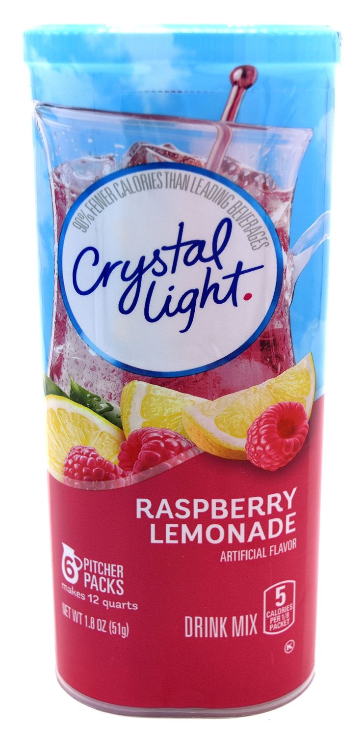 Crystal Light Raspberry Lemonade Drink Mix, 12-Quart 1.8-Ounce Canister (Pack Of 7)