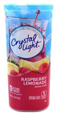 Crystal Light Raspberry Lemonade Drink Mix, 12-Quart 1.8-Ounce Canister (Pack Of 7)