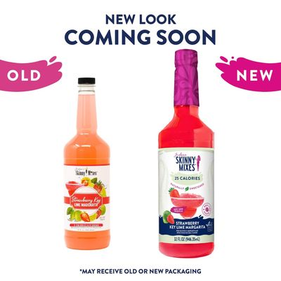 Jordan's Skinny Mixes Sugar Free Strawberry Key Lime Margarita Mix, Flavored Cocktail Mixer for Drinks, Marg Drink Flavoring for Cocktails &amp; Mocktails, Low Calorie, Keto Friendly, 32 Fl Oz, 1 Pack