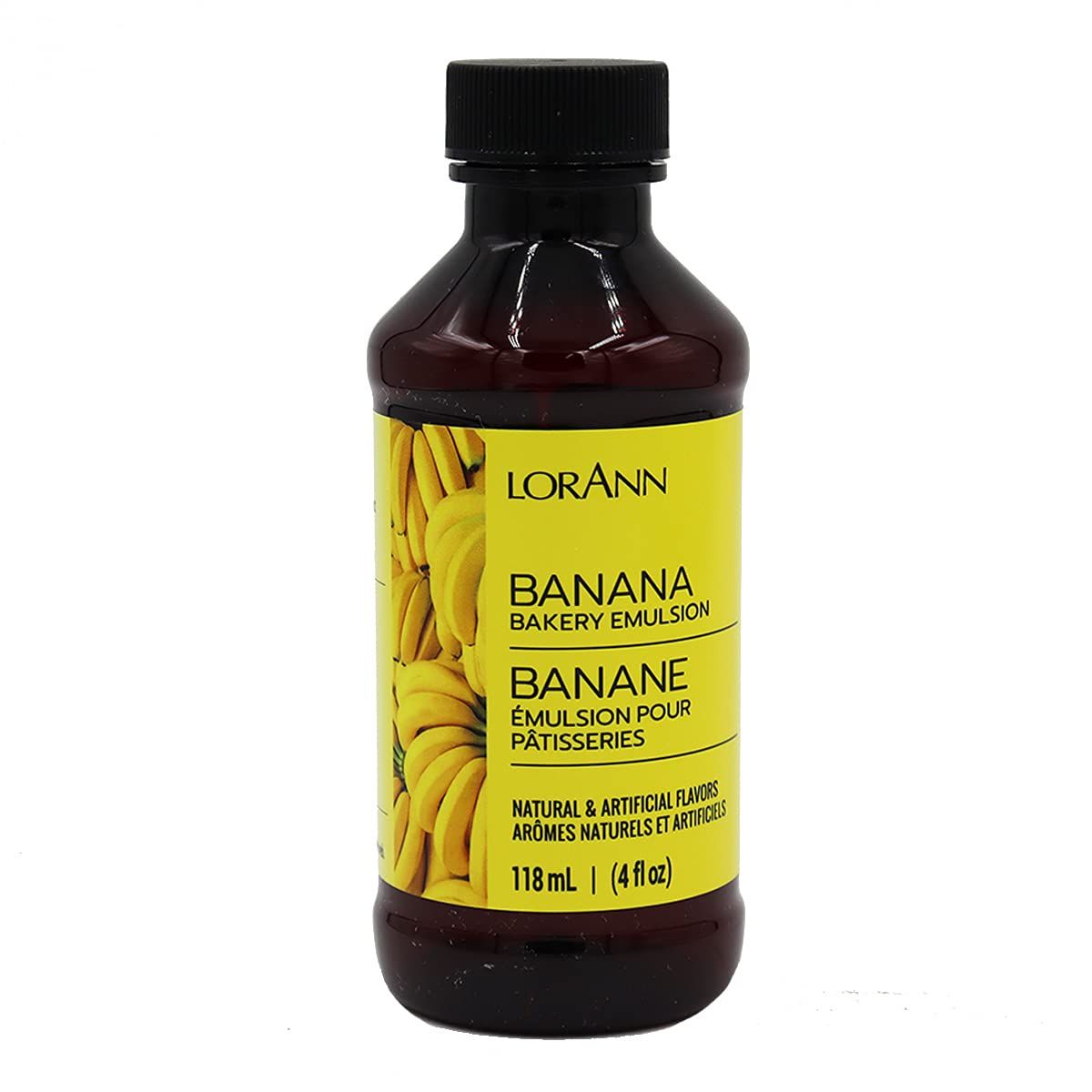 Lorann Oils Banana Bakery Emulsion: True Banana Emulsion, Ideal for Boosting Fruit Tones in Cakes, Cookies &amp; Desserts, Gluten-Free, Keto-Friendly, Banana Extract Substitute Essential for Your Kitchen