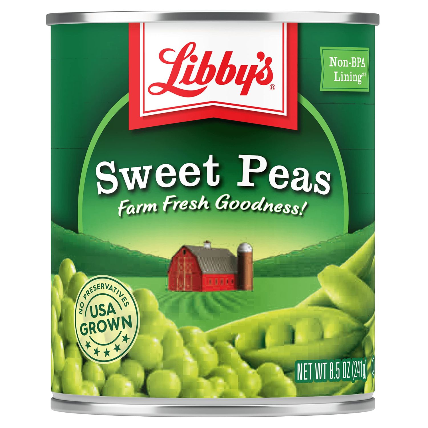 Libby&#39;s Sweet Peas | Deliciously Sweet &amp; Nutty Flavor | Tender &amp; Succulent | Creamy Smooth | Grown &amp; Made in the USA |8.5 oz (Pack of 12)