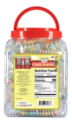 48 Candy Bracelets Individually Wrapped Stretchable Vintage Candy Jewelry for Kids The Perfect Pastel Addition to your Candy Buffet PrincessThemed Party or Goody Bags by 4YoreElves Pack of 48 x 042oz
