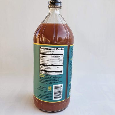 Organic Only MANGOSTEEN 100% Pure Juice 32oz (1qt) Xanthone, Pericarp, Vitamin & Antioxidant Rich Liquid Fruit Puree 30g of Whole Superfruit Per Serving Gluten-Free, Vegan, Non GMO in GLASS Bottle
