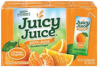 Juicy Juice Single Serve Box, 6.75 Fl Oz, 8 Count/Box (54 Fluid Ounce) (Orange Tangerine-, Box of 2)