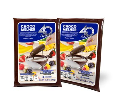 CHOCOMELHER Clasico  2 Pack Milk Chocolate Flavored Coating for Chocobananos  Cobertura de Chocolate  Best to Cover Frozen Bananas  Strawberries  Traditional Snack from El Salvador  2 of 1322 oz Bags