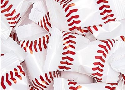 Baseball Themed Peppermints 100 Count Wrapped - Mint Candy
