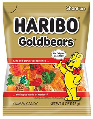 HARIBO Goldbears, Gummi Candy, 5 oz Bags (12 Packs) Assorted Flavors