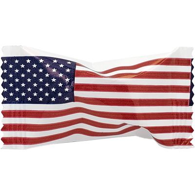 The Dreidel Company Patriotic Flag USA Buttermints, 4th of July, Mint Candies, After Dinner Mints, Butter Mint Candy, Fat-Free, Kosher Certified, Party Decorations, Individually Wrapped (55 Pieces)