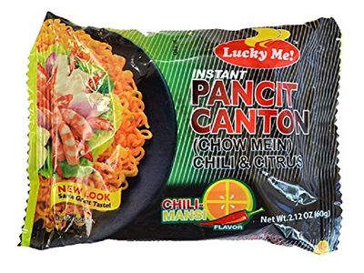 Lucky Me! Instant Noodle Soup (Chili Mansi, 2.12 Ounce (Pack of 30)