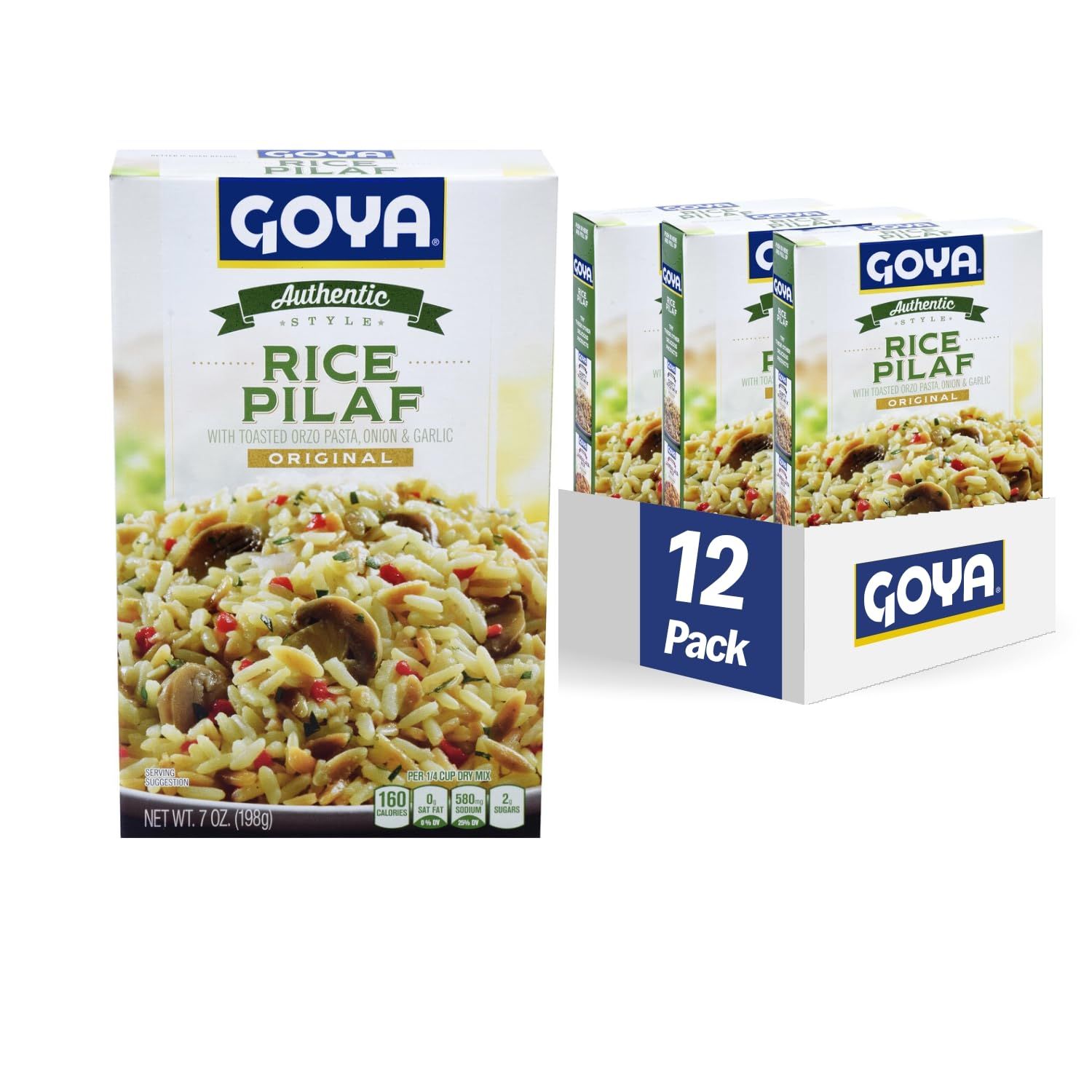 Goya Foods Authentic Style Rice Pilaf Mix, 7 Ounce (Pack of 12)