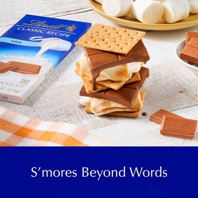 Lindt CLASSIC RECIPE Milk Chocolate Bar, Milk Chocolate Candy, 4.4 oz. (12 Pack)