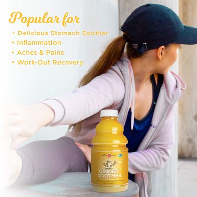 Turmeric Gingerade, Ginger Soother by The Ginger People - Drug Free Digestive Health, Turmeric Flavor, Premium Quality Turmeric Juice, Single - 32 Oz (Pack of 1)