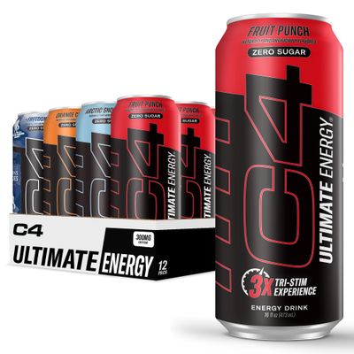 Cellucor C4 Ultimate | Pre Workout Sugar Free Energy Drink Official Variety Pack | Tri-Stim Experience with 300mg Caffeine + TeaCrine + Dynamine | 16oz (Pack of 12)