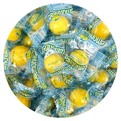 Lemonheads Candy, 3lb Bulk Bag (Approximately 235 pieces), Sour Hard Candy, Yellow Candy, Indvidually Wrapped Lemonhead Bulk Candy, The Hampton Popcorn &amp; Candy Company