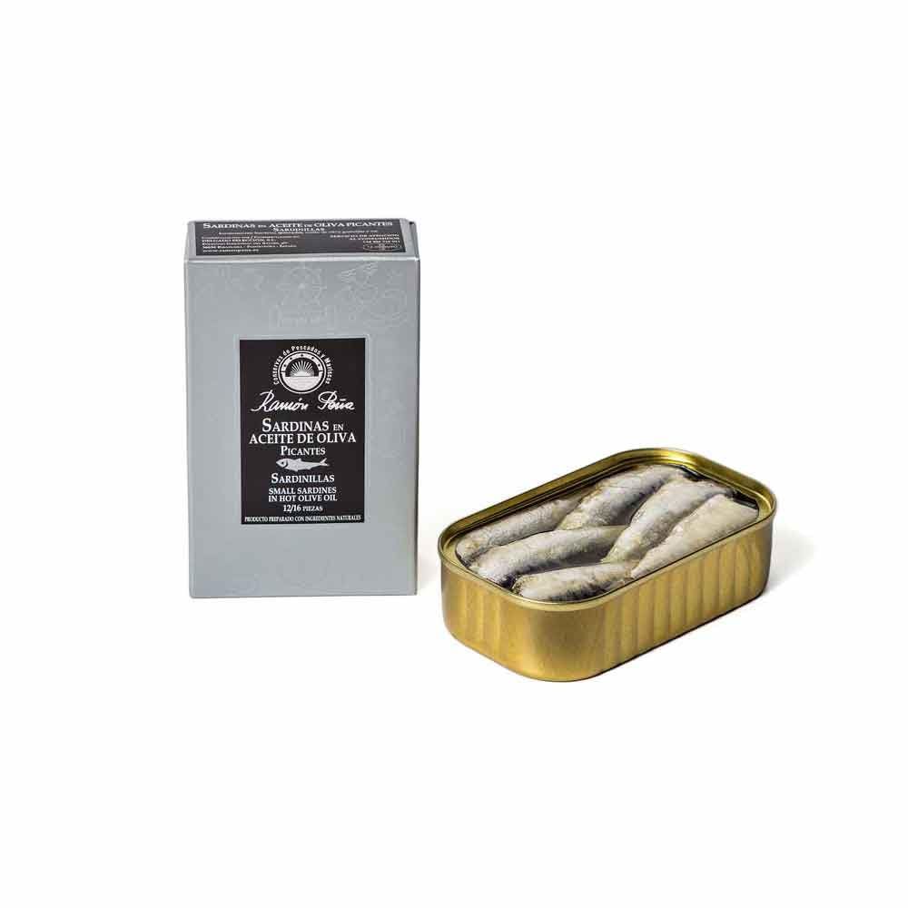 Ramon Pena Silver Small Sardines In Hot Olive Oil (12/16) 115g