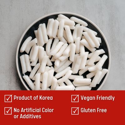 Korean Rice Cake Tteokbokki Stick - 2 Pack (3 Individual Package X 2 Pack) Vegan, Non-GMO, Gluten Free, Tteok Rice Cakes Food Pasta 21.16 oz Per Pack