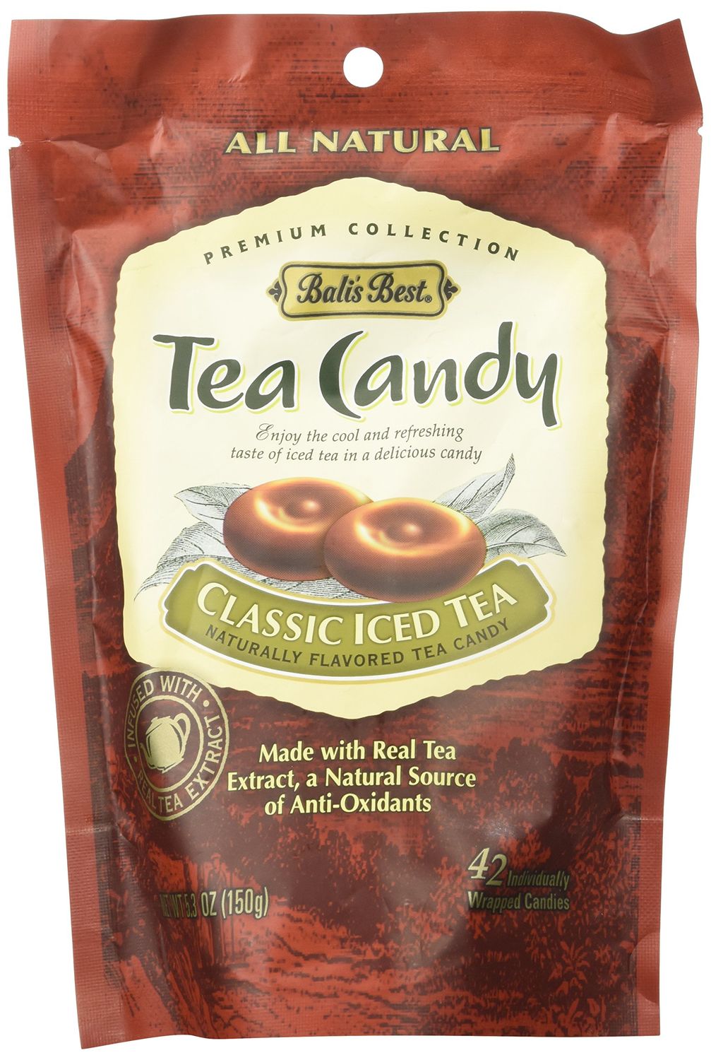 Bali's Best Classic Iced Tea Candy - 42 pieces - 5.3 Oz