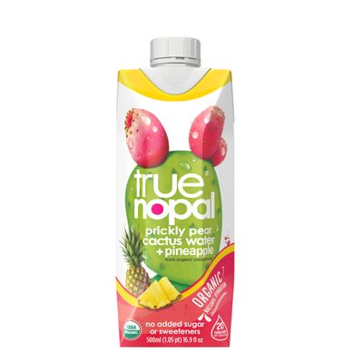 True Nopal Organic Cactus Water Prickly Pear Plus Pineapple,16.9 Fl Oz (Pack of 12)