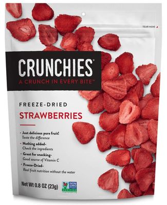 Crunchies Freeze-Dried Fruits, 100% All Natural Crispy Fruit, Non GMO and Kosher, Resealable Freeze Dried Fruit Snack Packs, Pack of 6 (Strawberries)
