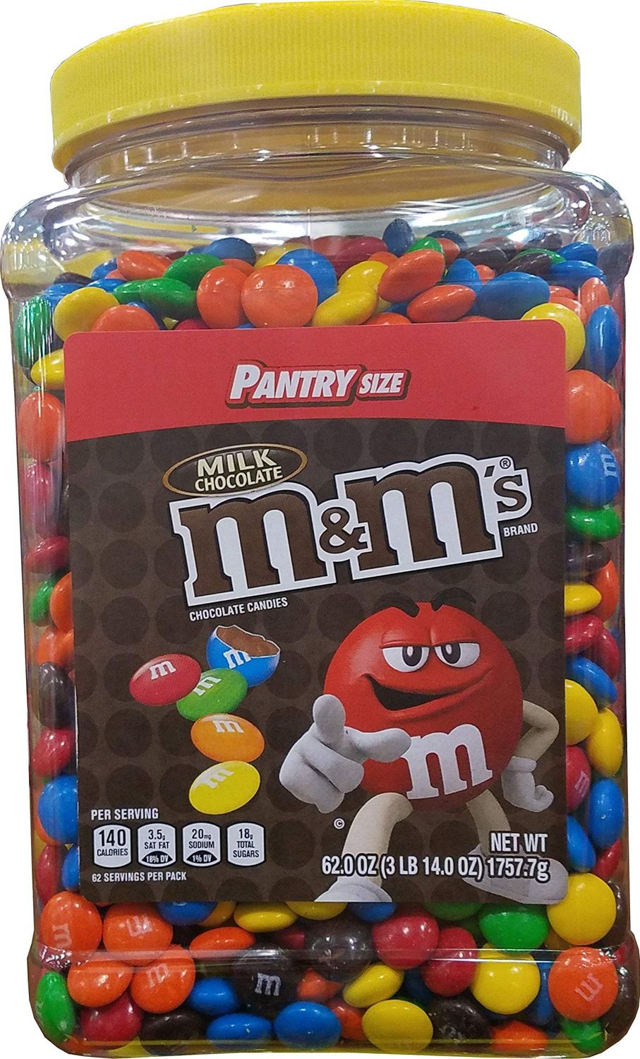 M&amp;M&#39;s Milk Chocolate Candies Pantry Size, 62 Ounce(Pack of 2)