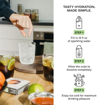 Waterdrop Hydration Cubes, Cola &amp; Goji Berry Pomegrante, Electrolytes Powder with Vitamin C, B3 &amp; B5, On The Go Water Enhancer Drops for Still &amp; Sparkling Water, Sugar &amp; Gluten Free, Vegan, 24 CT