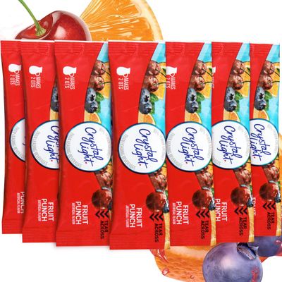 Crystal Light Packets - Fruit Punch Drink Mix 12 Pitcher Packets Zero Sugar - Refreshing Beverage Powder for Parties &amp; Daily Hydration - Instant Fruit Punch Powder Packets (12 Pack)