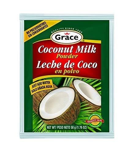 Grace Coconut Milk Powder 1.76oz - 6 Pack - Leche de Coco en Polvo - Caribbean Powdered Coconut Milk - No Preservatives, No Refrigeration - Just Add Water - Milk Substitute - Coffee Creamer