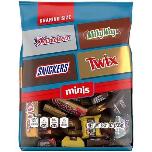 SNICKERS, TWIX, 3 MUSKETEERS &amp; MILKY WAY Christmas Candy Chocolate Bar Variety Pack Bulk Bag