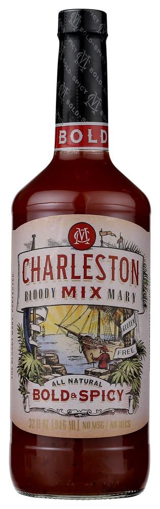 Charleston Mix Bloody Mary Mix, Bold Spicy 32 OZ (Pack of 2)