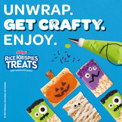 Rice Krispies Treats Crispy Marshmallow Squares, Kids Snacks, Cereal Bars, Original (96 Bars)