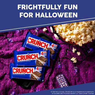 CRUNCH, Bulk 18 Pack, Milk Chocolate and Crisped Rice, Share Size Holiday Candy Bars, Stocking Stuffers, Individually Wrapped, 2.75 oz Each