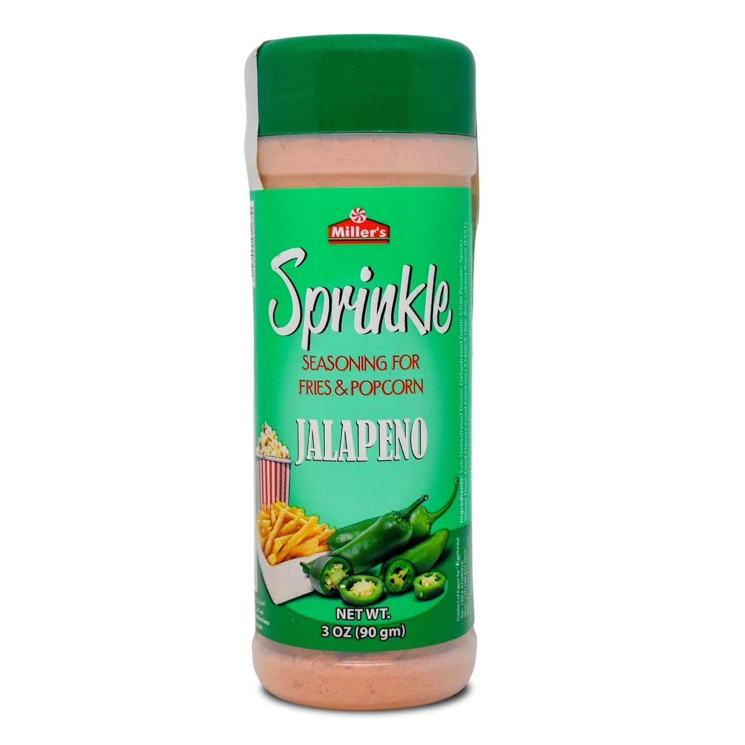 Sprinkle jalapeno seasoning Jalapeo Natural Hot Chilli Powder Ground Spice Chili Spices Seasoning Herbs Herbal No Gmo Kosher Halal (1 Pack = 3.17 oz / 90 gm)