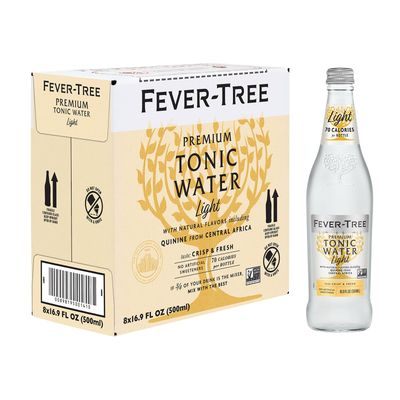 Fever-Tree Refreshingly Tonic Water, Light, 16.9 Fl oz (Pack of 8)