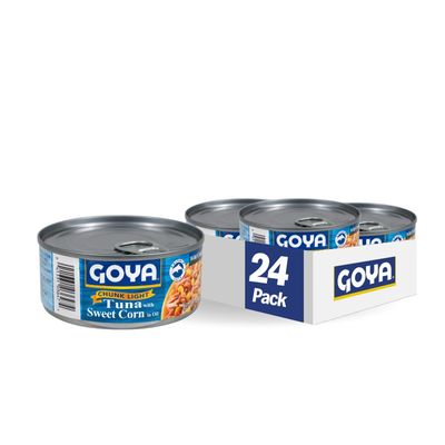 Goya Foods Chunk Light Tuna with Sweet Corn In Oil, 4.94 Ounce (Pack of 24)