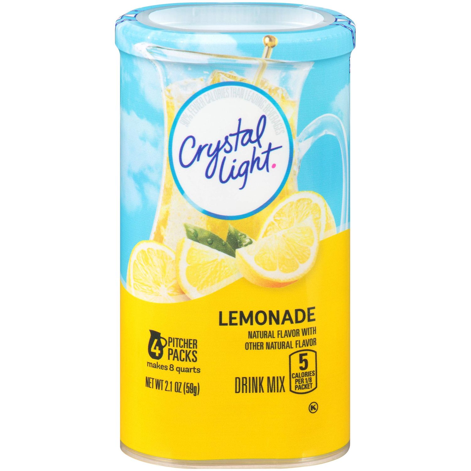Crystal Light Sugar-Free Lemonade Drink Mix (4 Pitcher Packets)