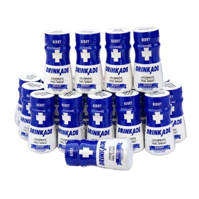 DrinkAde Boost (24 pack) Hydration &amp; Recovery Drink with Caffeine, Electrolytes, Vitamin B, Milk Thistle for Energy and Liver Support