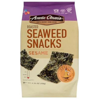 Annie Chun&#39;s Roasted Seaweed Snacks, Sesame, 0.35-ounce (Pack of 12), America&#39;s #1 Selling Seaweed Snacks 23333-29622