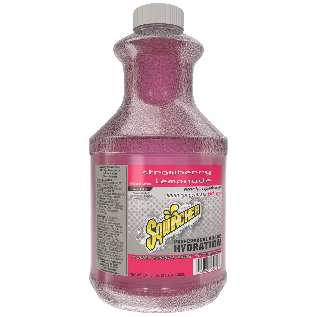 Sports Drink Liquid Concentrate 64 oz, Strawberry-Lemonade