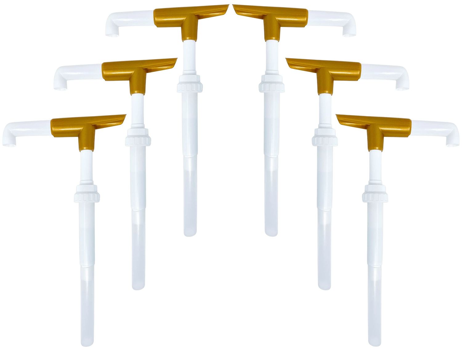 Sauce Pump Dispenser for Ghirardelli Bottles (Pack of 6), Fits 87.3 to 90.4 Ounce Bottles