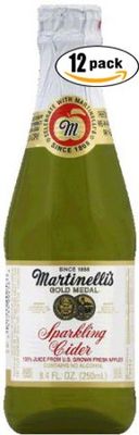 Martinelli&#39;s Gold Medal Sparkling Apple Cider, 8.4 oz Pack of 12 Bottles